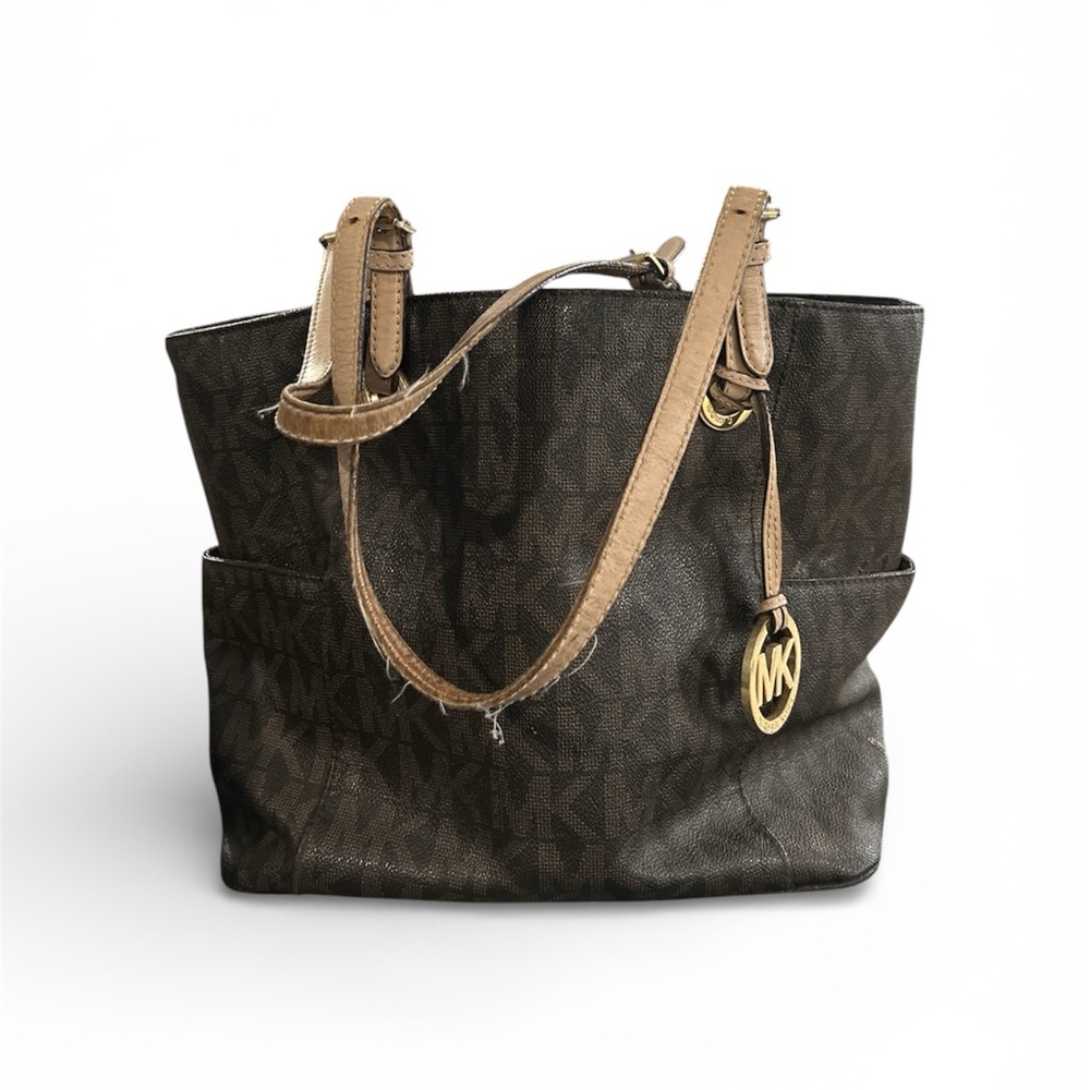 Michael Kors Dark Brown and Tan Tote
